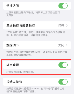 和庆镇苹果授权维修站分享iPhone轻点无法唤醒怎么办 