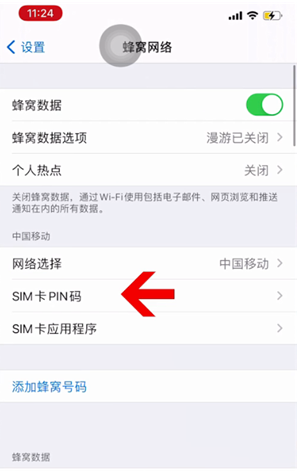 和庆镇苹果14维修网分享如何给iPhone14的SIM卡设置密码 