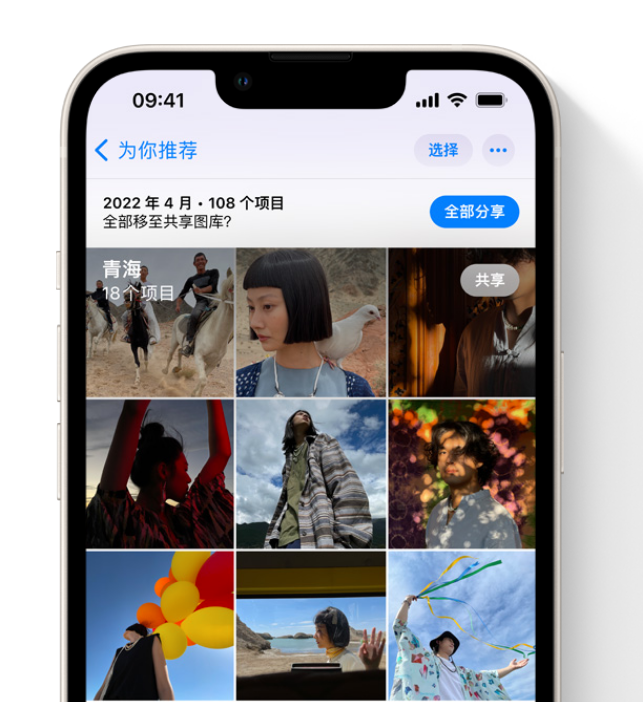 和庆镇苹果维修网点分享在 iPhone 上使用共享图库 