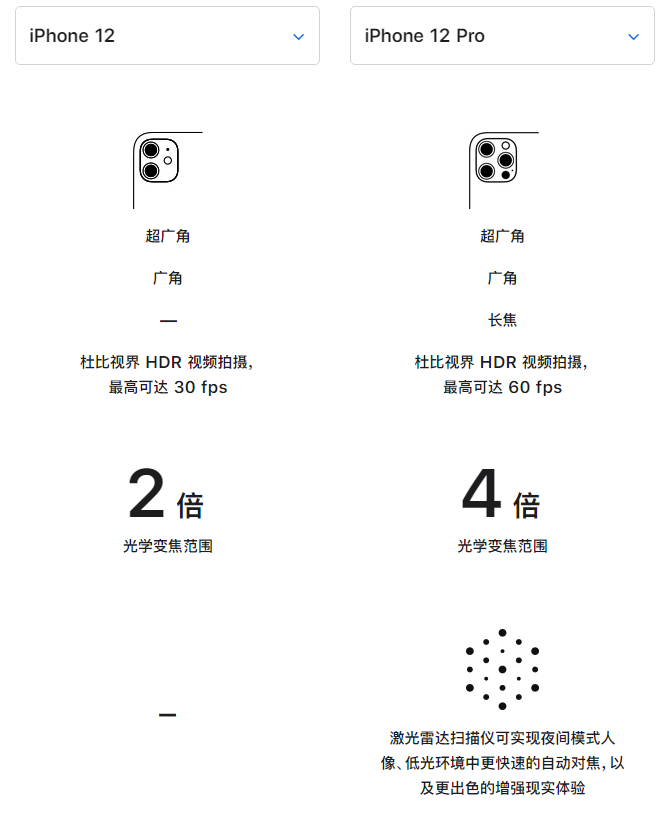 和庆镇苹果手机维修分享苹果 iPhone 12 与 iPhone 12 Pro 选哪款 